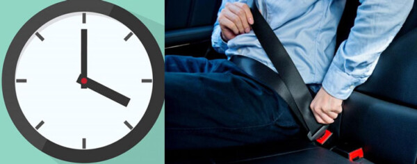 Este domingo: Cambio de hora en EE.EE. y pasajeros NY deberán ponerse cinturon en asiento trasero vehículo
