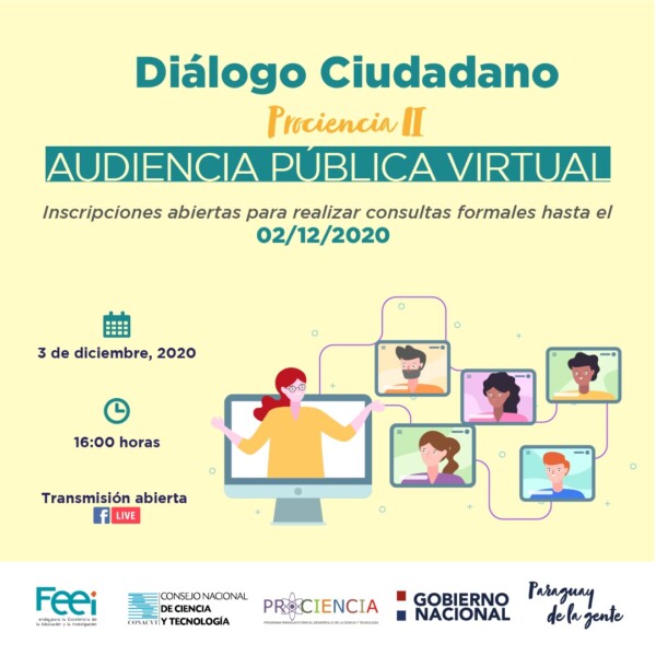 El CONACYT invita a participar de diálogo ciudadano virtual sobre PROCIENCIA II