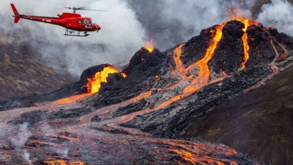 Volcán en erupción en Islandia: las impresionantes imágenes de ríos de lava cerca de Reikiavik